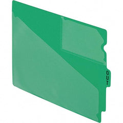 Pendaflex - 8-1/2 x 11" 50 Tabs, Unpunched, End Tab Out Guides with Pockets - Green - Benchmark Tooling