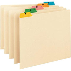 SMEAD - 8-1/2 x 11" 25 Tabs, Unpunched, Preprinted Numeric Divider - Blue, Yellow, Green Tabs, Manila Folder - Benchmark Tooling