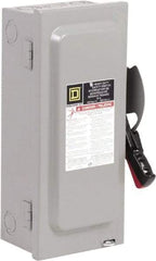 Square D - 30 Amp, 600 VAC, 3 Pole Nonfused Safety Switch - NEMA 1, 1 & 3 Phase, 10 hp at 600 VAC (Single Phase), 30 hp at 600 VAC (Triple Phase) - Benchmark Tooling