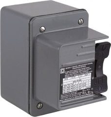 Square D - 1 Pole, 16 Amp, NEMA, Enclosed Toggle Manual Motor Starter - 1 hp at 115 VAC, 1 hp at 230 VAC, 1 hp at 277 VAC, CE, CSA, NEMA 4 & UL Listed - Benchmark Tooling