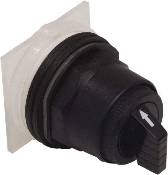 Schneider Electric - 1.18 Inch Mount Hole, 3 Position, Knob and Pushbutton Operated, Selector Switch Only - Black, Maintained (MA), without Contact Blocks, Anticorrosive, Weatherproof, Dust and Oil Resistant - Benchmark Tooling