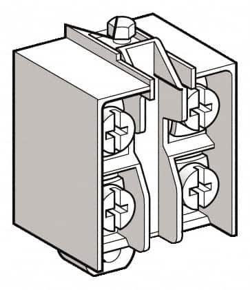 Telemecanique Sensors - NO/NC, 3 Amp, Electrical Switch Contact Block - 240 VAC, For Use with ZCD25, ZCKJ5, ZCKJ5D, ZCKL5, ZCKM5, ZCKS5, ZCP25 - Benchmark Tooling