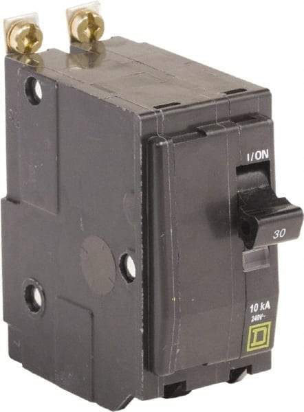 Square D - 30 Amp, 240 VAC, 2 Pole, Bolt On Miniature Circuit Breaker - 14-8 AWG - Benchmark Tooling