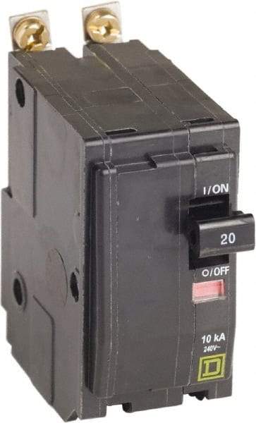 Square D - 20 Amp, 240 VAC, 2 Pole, Bolt On Miniature Circuit Breaker - 14-8 AWG - Benchmark Tooling