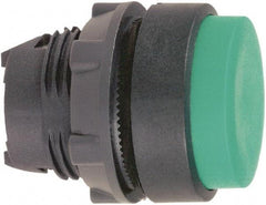 Schneider Electric - 22mm Mount Hole, Extended Straight, Pushbutton Switch Only - Round, Green Pushbutton, Nonilluminated, Momentary (MO) - Benchmark Tooling