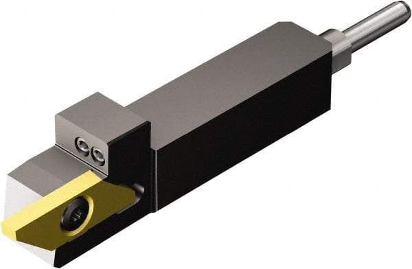 Sandvik Coromant - QS-SMALR/L..HP, External, Right Hand, 8.5mm Max Depth of Cut, Indexable Grooving Tool Holder - MACR 3 200-N Insert Compatibility, 12.7mm Shank Height, 12.7mm Shank Width, 62.4mm OAL, Through Coolant - Benchmark Tooling