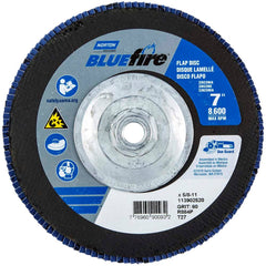 Norton - 7" 60 Grit 5/8-11 Center Hole Type 27 Zirconia Alumina Flap Disc - Benchmark Tooling