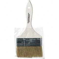 Rubberset - 4" Flat Hog Chip Brush - Wood Beavertail Handle - Benchmark Tooling