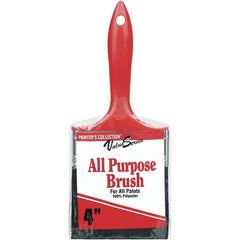 Rubberset - 4" Flat Synthetic Trim Brush - Plastic Thin Kaiser Handle - Benchmark Tooling
