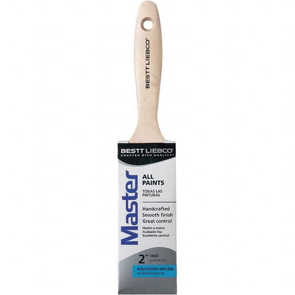 Bestt-Liebco - 2" Flat Nylon/Polyester Trim Brush - Wood Beavertail Handle - Benchmark Tooling