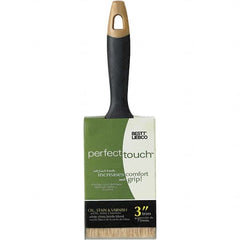 Rubberset - 3" Flat Hog Trim Brush - Wood Beavertail Handle - Benchmark Tooling
