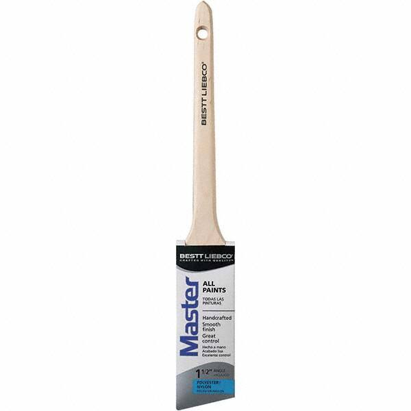 Bestt-Liebco - 1-1/2" Angled Nylon/Polyester Sash Brush - Wood Rattail Handle - Benchmark Tooling