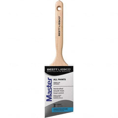 Bestt-Liebco - 3" Flat Nylon/Polyester Trim Brush - Wood Beavertail Handle - Benchmark Tooling