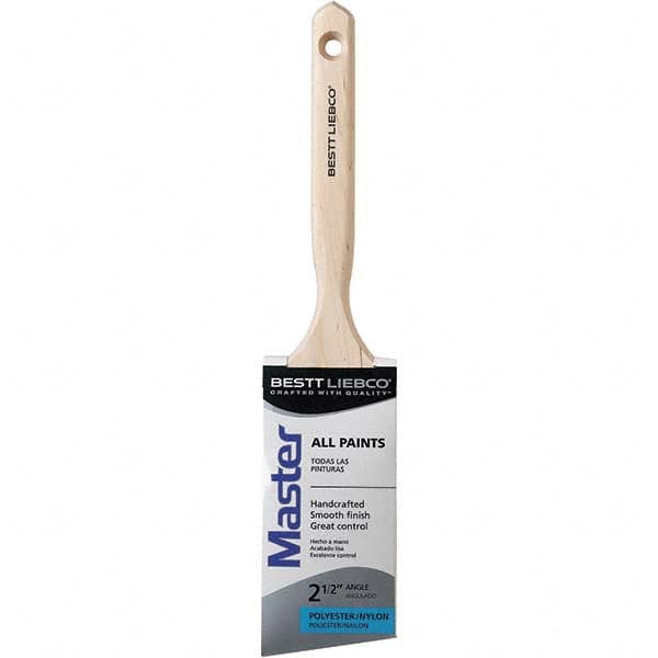 Bestt-Liebco - 2-1/2" Angled Nylon/Polyester Sash Brush - Wood Long Sash Handle - Benchmark Tooling