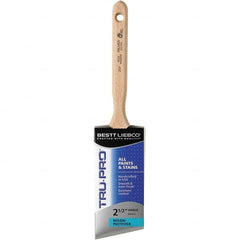 Bestt-Liebco - 2-1/2" Angled Nylon/Polyester Sash Brush - Wood Long Sash Handle - Benchmark Tooling