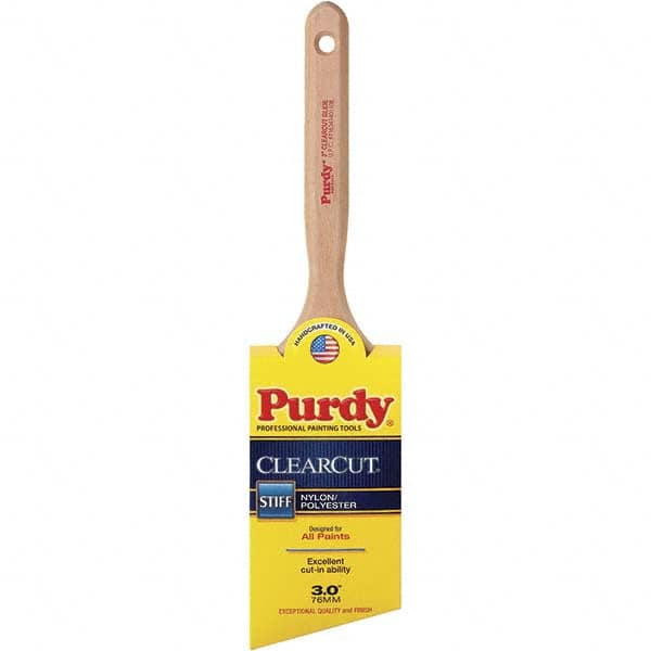 Purdy - 3" Angled Nylon/Polyester Trim Brush - Wood Fluted Handle - Benchmark Tooling