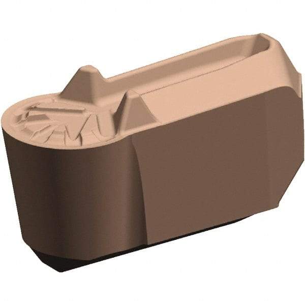 Kennametal - 8ER-P GUP Grade KCU10, 8mm Cutting Width Carbide Grooving/Cut-Off Insert - 4.64mm Max Depth of Cut, Neutral, 4mm Corner Radius, AlTiN Finish - Benchmark Tooling