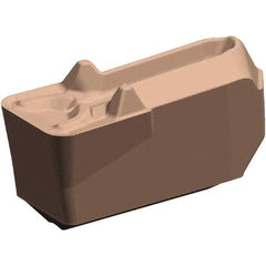 Kennametal - 3EG-U GUN Grade KCU10, 3.3mm Cutting Width Carbide Grooving Insert - 2.2mm Max Depth of Cut, Neutral, 0.4mm Corner Radius, AlTiN Finish - Benchmark Tooling