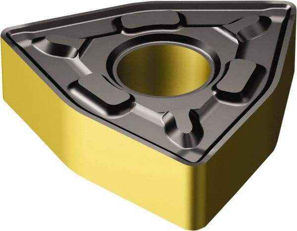 Sandvik Coromant - WNMG432 PR Grade 4325 Carbide Turning Insert - TiCN/AI2O3/TiN Finish, 80° Trigon, 1/2" Inscr Circle, 3/16" Thick, 1/32" Corner Radius - Benchmark Tooling