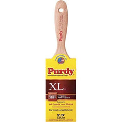 Purdy - 2-1/2" Flat Synthetic Trim Brush - 2-15/16" Bristle Length, 3-3/16" Wood Beavertail Handle - Benchmark Tooling