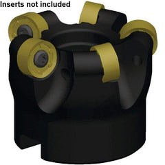 Kennametal - 34mm Cut Diam, 3.96mm Max Depth, 22mm Arbor Hole, 4 Inserts, RNGJ1605M0____ Insert Style, Indexable Copy Face Mill - RODEKA 16 Cutter Style, 26,700 Max RPM, 50mm High, Through Coolant, Series Rodeka - Benchmark Tooling