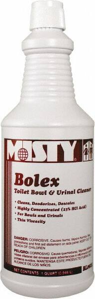 Misty - 32 oz Bottle Liquid Toilet Bowl Cleaner - Wintergreen Scent, Nonacidic, Toilets - Benchmark Tooling