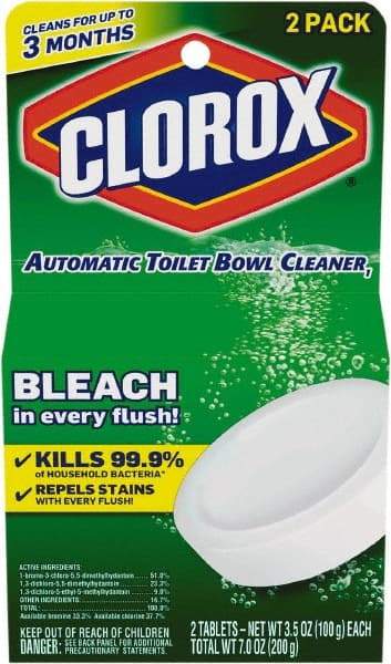 Clorox - 3.5 oz Tablet Solid Toilet Bowl Cleaner - Unscented Scent, Disinfectant, Bathroom Surfaces - Benchmark Tooling