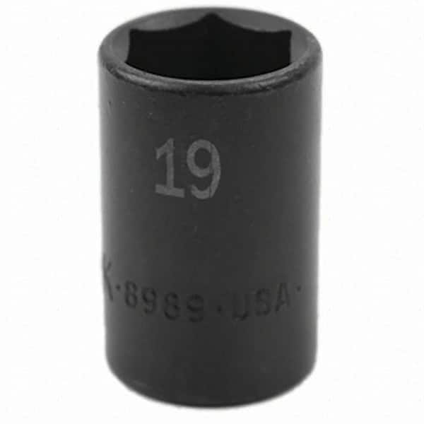 SK - Impact Socket - 3/8"DR 6PT 19MM SEMI-DEEP IMPACT SOCKET - Benchmark Tooling