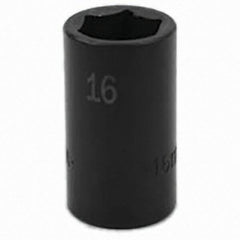 SK - Impact Socket - 3/8"DR 6PT 16MM SEMI-DEEP IMPACT SOCKET - Benchmark Tooling