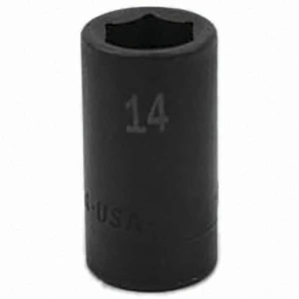 SK - Impact Socket - 3/8"DR 6PT 14MM SEMI-DEEP IMPACT SOCKET - Benchmark Tooling