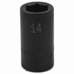 SK - Impact Socket - 3/8"DR 6PT 14MM SEMI-DEEP IMPACT SOCKET - Benchmark Tooling