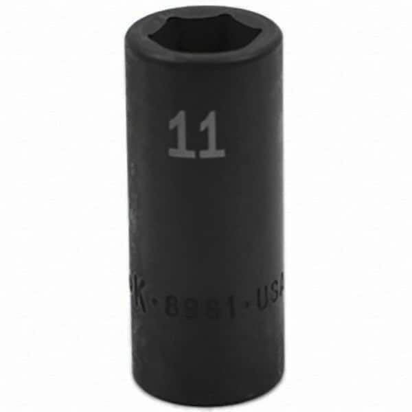 SK - Impact Socket - 3/8"DR 6PT 11MM SEMI-DEEP IMPACT SOCKET - Benchmark Tooling