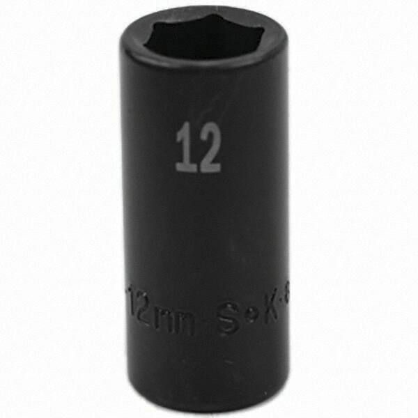 SK - Impact Socket - 3/8"DR 6PT 12MM SEMI-DEEP IMPACT SOCKET - Benchmark Tooling