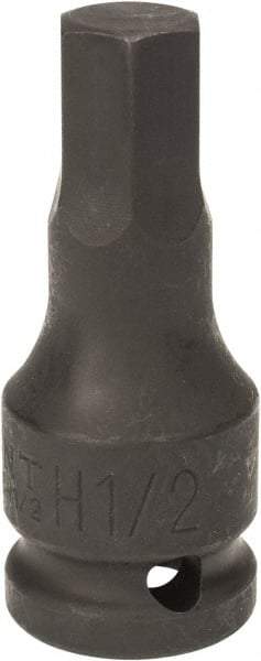 Paramount - 1/2" Drive, 1/2" Impact Hex Bit Socket - 1-3/8" Bit Length, 2-5/16" OAL - Benchmark Tooling