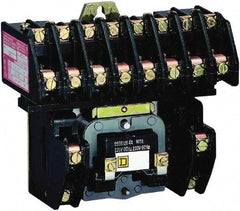 Square D - No Enclosure, 10 Pole, Electrically Held Lighting Contactor - 20 A (Tungsten), 30 A (Fluorescent), 220 VAC at 50 Hz, 240 VAC at 60 Hz, 10NO Contact Configuration - Benchmark Tooling
