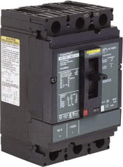 Square D - 80 Amp, 250 VDC, 600 VAC, 3 Pole, Panel Mount Molded Case Circuit Breaker - Thermal Magnetic Trip, 14-3/0 AWG, 87.4mm Deep x 162.6mm High x 104.7mm Wide - Benchmark Tooling