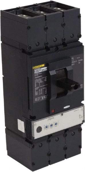 Square D - 600 Amp, 600 VAC, 3 Pole, Panel Mount Molded Case Circuit Breaker - Electronic Trip, Multiple Breaking Capacity Ratings, 2 AWG - Benchmark Tooling