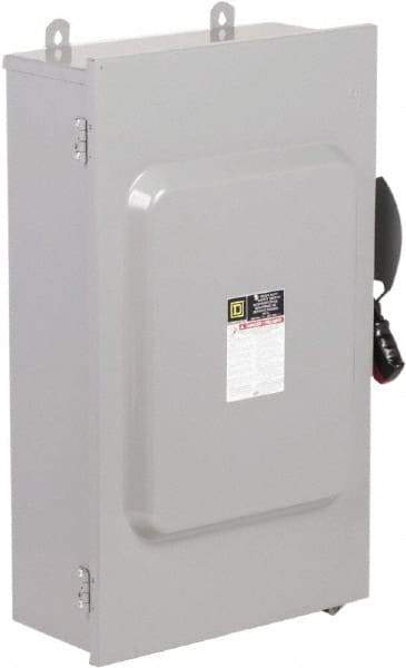 Square D - 200 Amp, 600 VAC/VDC, 3 Pole Nonfused Safety Switch - NEMA 12 & 3R, 50 hp at 600 VAC, 50 hp at 600 VDC (Single Phase), 150 hp at 600 VAC, 50 hp at 600 VDC (Triple Phase) - Benchmark Tooling