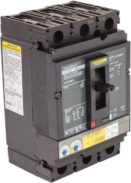 Square D - 150 Amp, 600 V, 3 Pole, Panel Mount Motor Circuit Breaker - Magnetic Trip, Multiple Breaking Capacity Ratings - Benchmark Tooling