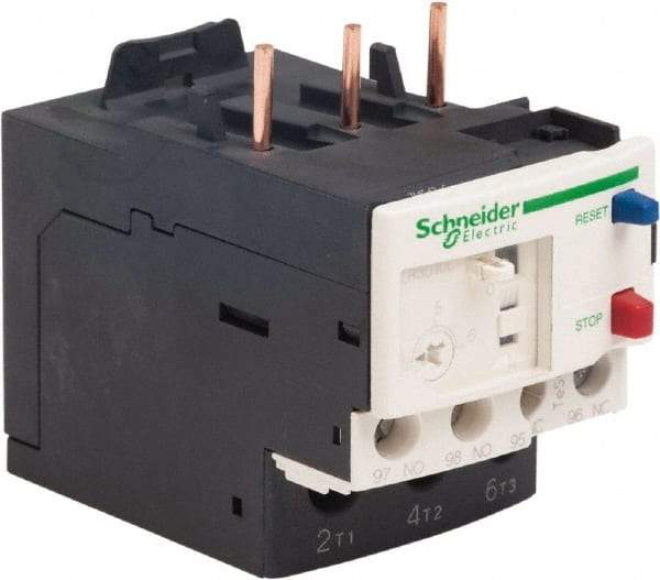 Schneider Electric - 3 Pole, NEMA Size 00-1, 4 to 6 Amp, 690 VAC, Thermal NEMA Overload Relay - Trip Class 20, For Use with LC1D09, LC1D12, LC1D18, LC1D25, LC1D32 and LC1D38 - Benchmark Tooling