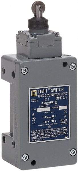 Square D - SPDT, NC/NO, 600 Volt Screw Terminal, Roller Plunger Actuator, General Purpose Limit Switch - 1, 2, 4, 6, 12, 13, 6P NEMA Rating, IP67 IPR Rating - Benchmark Tooling