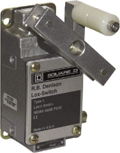 Square D - NO/NC Configuration, 500 Volt, 10 Amp, Aluminum Cable Safety Limit Switch - 2-1/4 Inch Wide x 3.41 Inch Deep x 4.95 Inch High, IP67 Ingress Rating - Benchmark Tooling