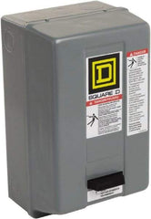 Square D - 110 Coil VAC at 50 Hz, 120 Coil VAC at 60 Hz, 27 Amp, NEMA Size 1, Nonreversible Enclosed Enclosure NEMA Motor Starter - 10 hp at 1 Phase, 1 Enclosure Rating - Benchmark Tooling
