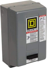 Square D - 110 Coil VAC at 50 Hz, 120 Coil VAC at 60 Hz, 9 Amp, Nonreversible Enclosed Enclosure NEMA Motor Starter - 1/3 hp at 1 Phase, 1 Enclosure Rating - Benchmark Tooling