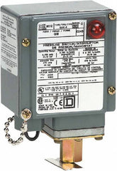 Square D - 4, 13 and 4X NEMA Rated, SPDT, 1.5 to 75 psi, Electromechanical Pressure and Level Switch - Fixed Pressure, 120 VAC at 6 Amp, 125 VDC at 0.22 Amp, 240 VAC at 3 Amp, 250 VDC at 0.27 Amp, 1/4 Inch Connector, Screw Terminal, For Use with 9012G - Benchmark Tooling