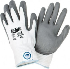 PIP - Size 2XL, ANSI Cut Lvl A4, Cut Resistant Gloves - Palm & Fingers Coated, White/Gray - Benchmark Tooling