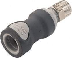 CPC Colder Products - 1/4" Nominal Flow, Female, Nonspill Quick Disconnect Coupling - 120 Max psi, 32 to 160°F, Polypropylene Coupling - Benchmark Tooling