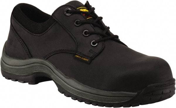 Dr. Martens - Men's Size 7 Medium Width Composite Work Shoe - Black, Leather Upper, Rubber Outsole, 4-1/2" High, Hot Weather, Non-Slip, Electrostatic Dissipative (ESD) - Benchmark Tooling