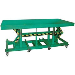 Wesco Industrial Products - 3,000 Lb Capacity Manual Hydraulic Post Lift Table - 36.38" to 56-3/8" Lift Height, 72" Platform Length x 36" Platform Width - Benchmark Tooling