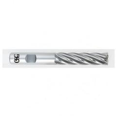 7/8 Dia. x 5-3/4 Overall Length 4-Flute Square End HSS-CO SE End Mill-Round Shank-Non-Center Cutting-Uncoated - Benchmark Tooling